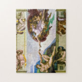 De creatie van Adam door Michelangelo Legpuzzel (Verticaal)
