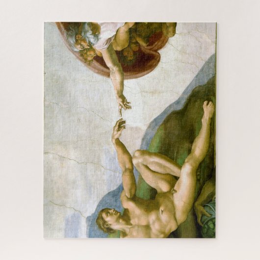 De creatie van Adam door Michelangelo Legpuzzel (Verticaal)