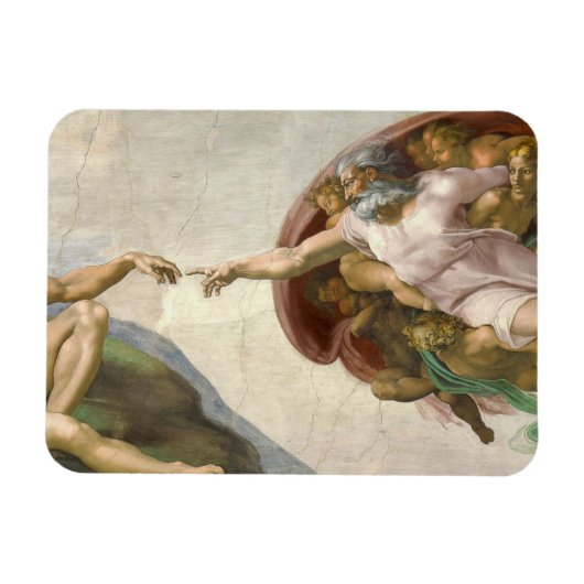 De creatie van Adam door Michelangelo Magneet (Horizontaal)