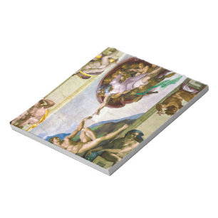 De creatie van Adam door Michelangelo Notitieblok
