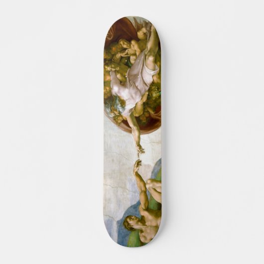De creatie van Adam door Michelangelo Persoonlijk Skateboard (Voorkant)