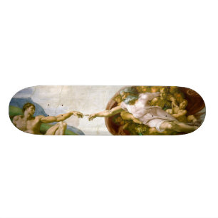 De creatie van Adam door Michelangelo Persoonlijk Skateboard