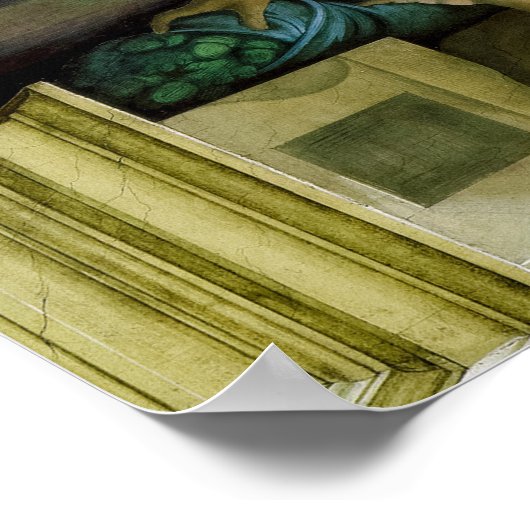 De creatie van Adam door Michelangelo Poster (Hoek)