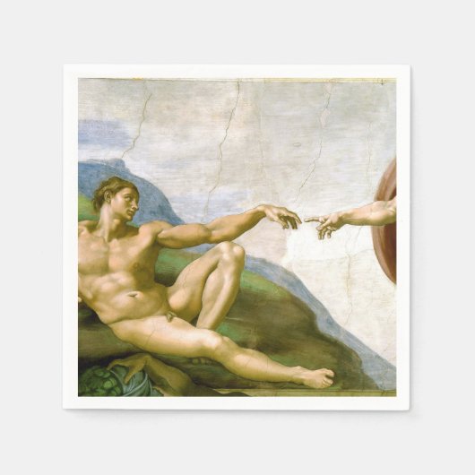 De creatie van Adam door Michelangelo Servet (Voorkant)