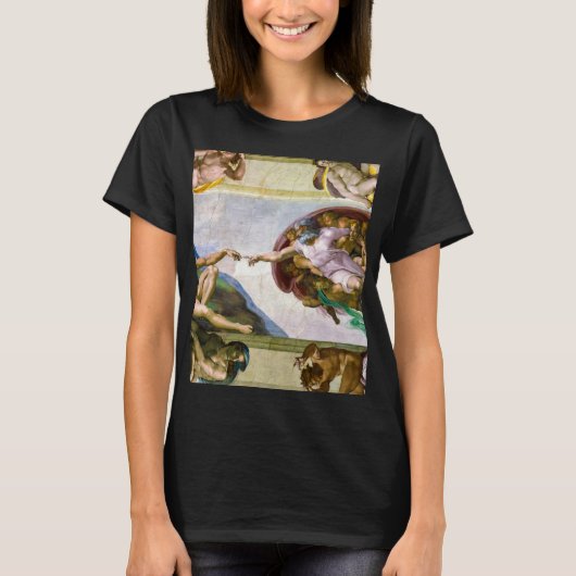 De creatie van Adam door Michelangelo T-shirt (Voorkant)