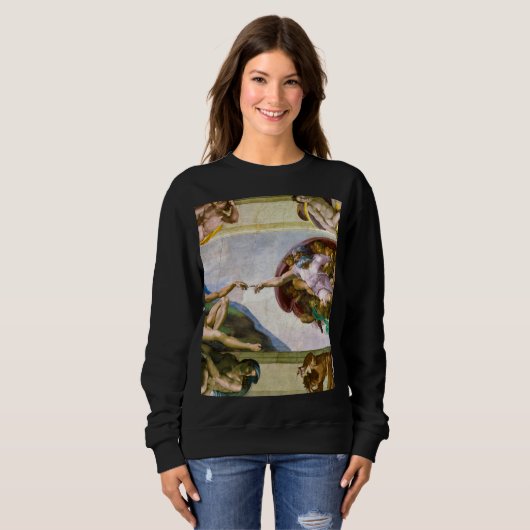 De creatie van Adam door Michelangelo Trui (Voorkant volledig)