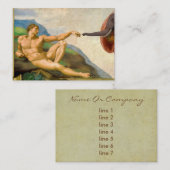 De creatie van Adam door olifant Visitekaartje (Voorkant / Achterkant)