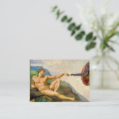 De creatie van Adam door olifant Visitekaartje (Staand voorkant)