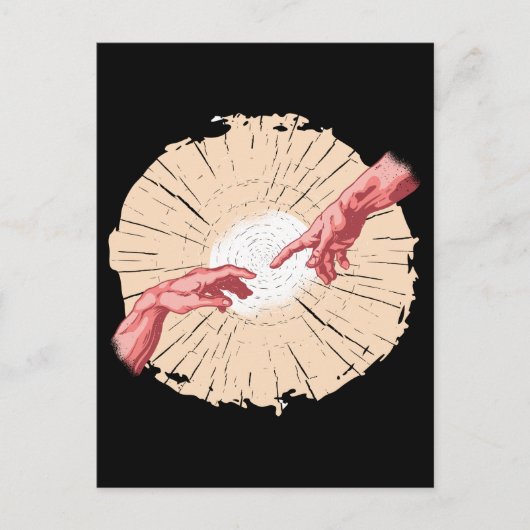 De creatie van Adam Italiaans kunstschilderij Briefkaart (Voorkant)