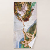 De creatie van Adam, Michelangelo, 1508-1512 Badhanddoek (Badhanddoek)