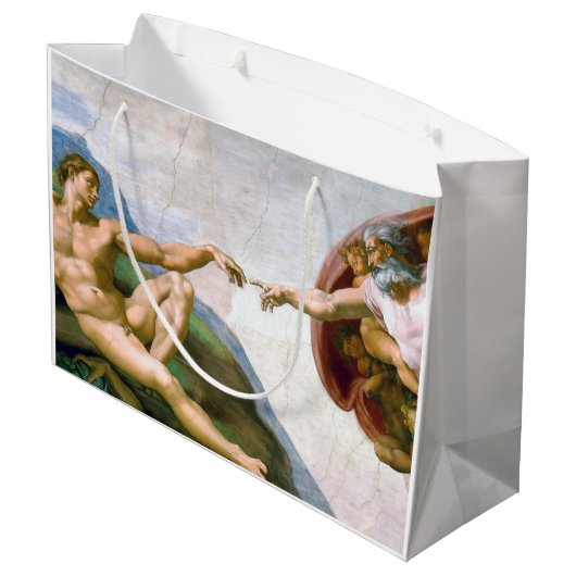 De creatie van Adam, Michelangelo, 1508-1512 Groot Cadeauzakje (Achterkant Gekanteld)