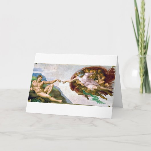 De creatie van Adam, Michelangelo, 1508-1512 Kaart (Voorkant)