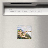 De creatie van Adam, Michelangelo, 1508-1512 Magneet (Insitu (Vaatwasser))