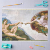 De creatie van Adam, Michelangelo, 1508-1512 Tissuepapier (Craft)