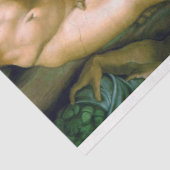 De creatie van Adam, Michelangelo, 1508-1512 Tissuepapier (Detail)