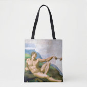 De creatie van Adam, Michelangelo, 1508-1512 Tote Bag (Voorkant)