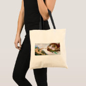De creatie van Adam, Michelangelo, 1508-1512 Tote Bag (Voorkant (product))