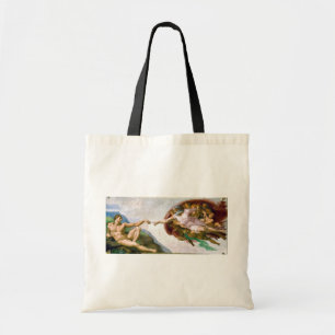 De creatie van Adam, Michelangelo, 1508-1512 Tote Bag