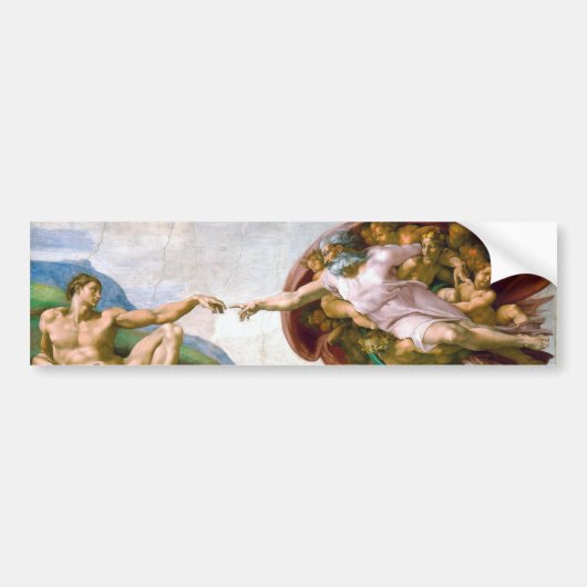 De creatie van Adam, Michelangelo Bumpersticker (Voorkant)
