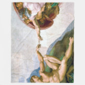 De creatie van Adam, Michelangelo Fleece Deken (Voorkant)