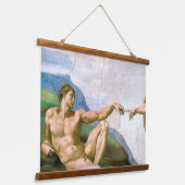 De creatie van Adam, Michelangelo Hangend Wandkleed (Gebogen)