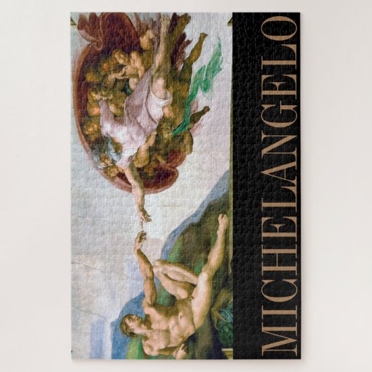 De creatie van Adam, Michelangelo Legpuzzel (Verticaal)