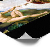 De creatie van Adam, Michelangelo Poster (Hoek)