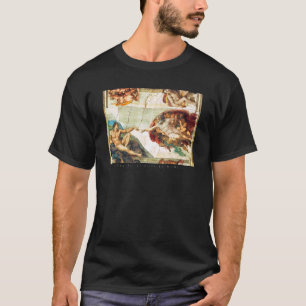 De creatie van Adam Michelangelo Sixtijnse Kapel P T-shirt