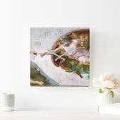 De creatie van Adam, Michelangelo Vierkante Klok (Huis)