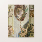 De creatie van Adam, Sistine Chapel, Michelangelo Legpuzzel (Verticaal)