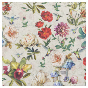 De creatie van de Floral-Waterverf in het Victoria Stof