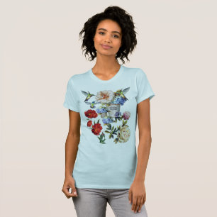De creatie van de Floral-Waterverf in het Victoria T-shirt