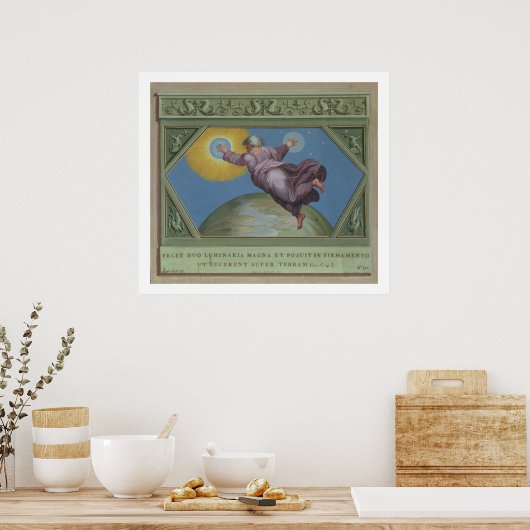 De creatie van licht, illustratie van de Rapha Poster (Keuken)