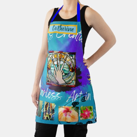 De creaties van de kat zijn gepersonaliseerd. schort (Insitu)