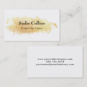 De creatieve Gouden Penseelstreek van de Waterverf Visitekaartje (Voorkant / Achterkant)