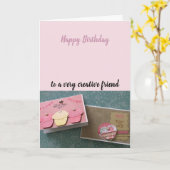 De creatieve Wensen van de Verjaardag van de Kaart (Gele Bloem)