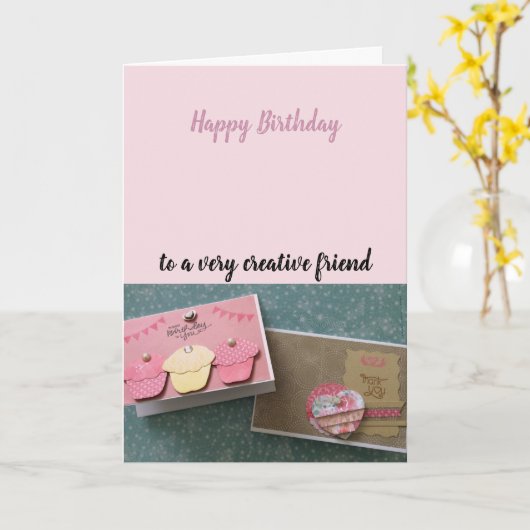 De creatieve Wensen van de Verjaardag van de Kaart (Gele Bloem)