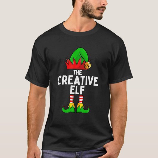 De Creative Elf Funny Kerstwedstrijd Matching Fami T-shirt (Voorkant)
