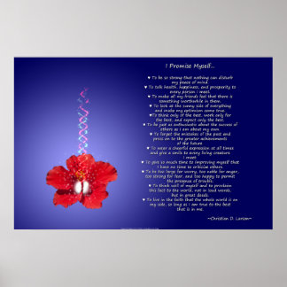 De creed van Optimist: Inspirerend Hibiscus Poster