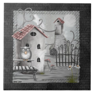 De Creek Gothic Folk Art Tegeltje