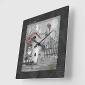 De Creek Gothic Folk Art Vierkante Klok (Hoek)