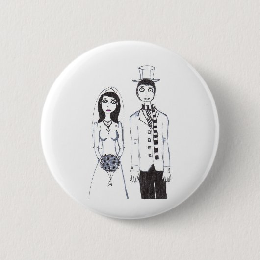 De Creepy Wedding Ronde Button 5,7 Cm (Voorkant)