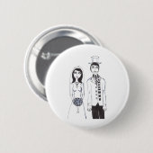 De Creepy Wedding Ronde Button 5,7 Cm (Voorkant /achterkant)