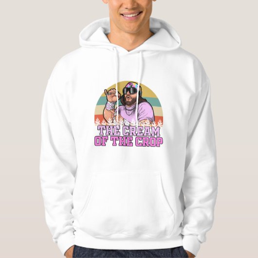 De crème van de T-ShirtMacho-Man van de oogst Hoodie (Voorkant)