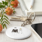 De crepy bruiloft 2 sleutelhanger (Zijkant)