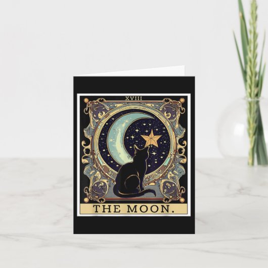 De Cresent Moon Tarot Kaart Black Cat Vrouwen (Voorkant)