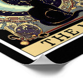 De Cresent Moon Tarot Kaart  Black Cat Vrouwen Poster (Hoek)