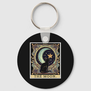 De Cresent Moon Tarot Kaart  Black Cat Vrouwen Sleutelhanger
