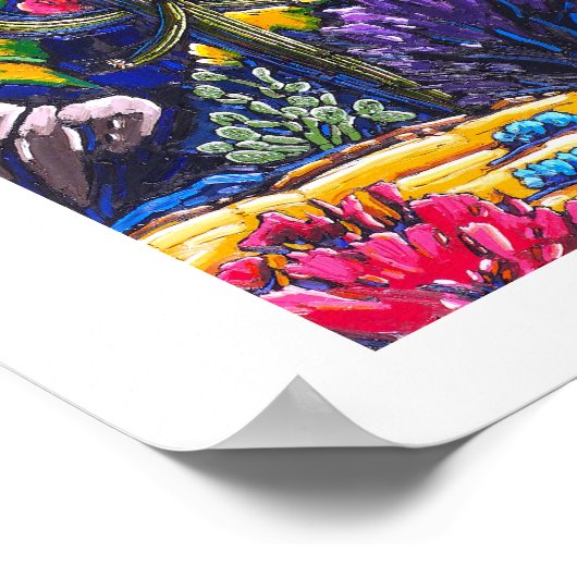 De Crested Saguaro in het Poster van het voorjaar (Hoek)