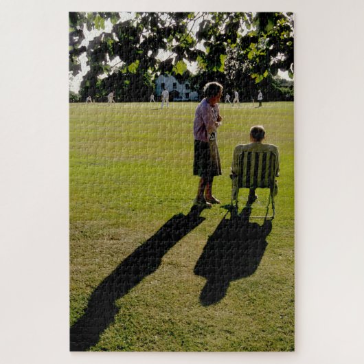 De cricket Match. Legpuzzel (Verticaal)